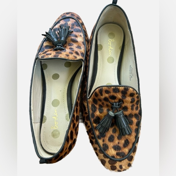 Boden Shoes - Boden Calf Hair Leopard Tassel Loafer Size 5.5 Animal‎ Print Ines Flats